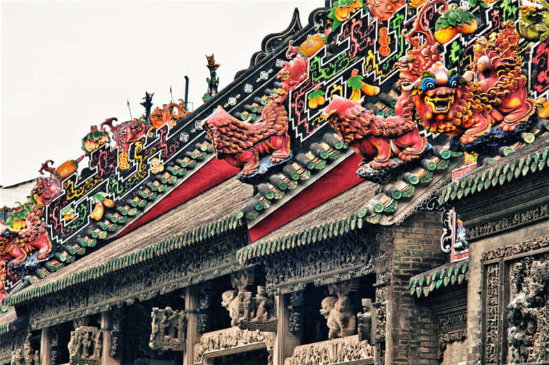 Храм семьи Чэнь-красивые стили здания